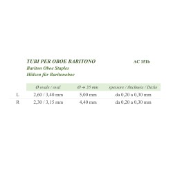 Tubo in ottone per oboe baritono