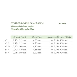 Nickel silver staple for Oboe